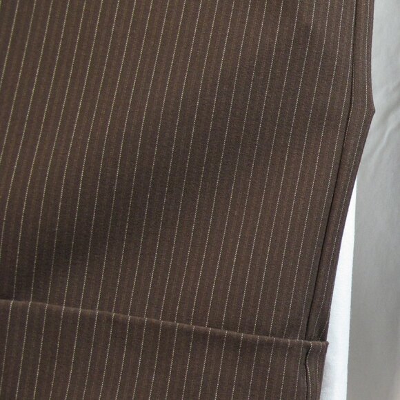 Trousers, New/ INC INTERNATIONAL CONCEPT/Tags/Size 8, Brown Pinstripe, Washable - Picture 7 of 9